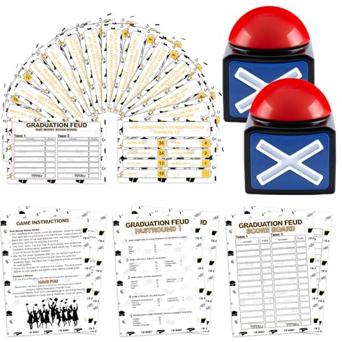 Juego de mesa Graduation Friendly Feud con 2 Buzzers de Respuesta miniatura 1