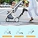 Universal 2-in-1 Stroller Board w/Shock-Absorbing Wheels, Adjustable Buggy Attachment,Detachable Seat, 55Lbs Load Toddler Ride-On Platform for Ages 2-6
