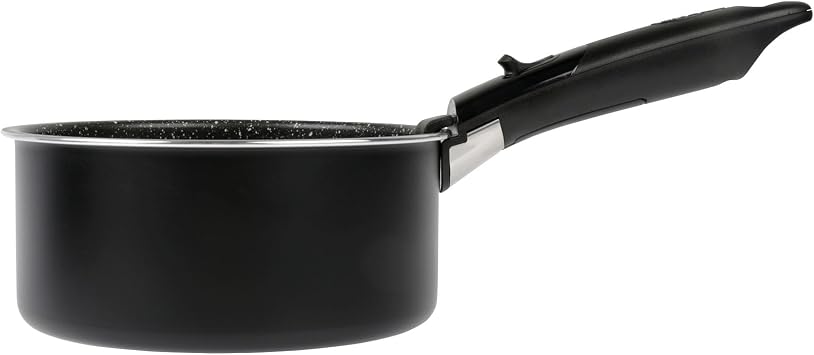 Sitram 713493 Set of 3 Pressed Aluminium Saucepans Diameter 16/18/20 cm - PFOA-Free Non-Stick Interior - Stone Effect Interior - Removable Handle SITRAMOVIBLE - Suitable for All Heat Sources Including