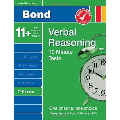 By Frances Down - Bond 10 Minute Tests Verbal Reasoning 7-8 years