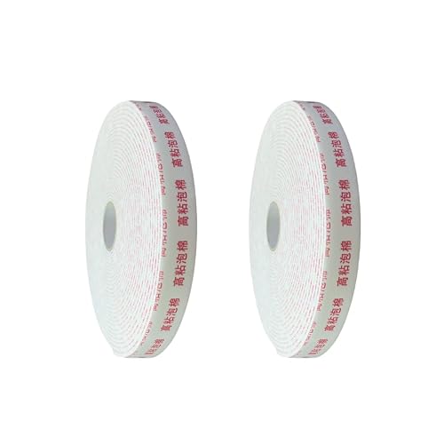 Image of SDFIXINGS Double Sided Sponge Tape 3mm Foam Thickness Waterproof Heavy Duty Mounting Tape PE Adhesive Roll Cars Trims for LED Strip Lights, Office Decor, Home DŽcor (2, White, 20mm x 10M)