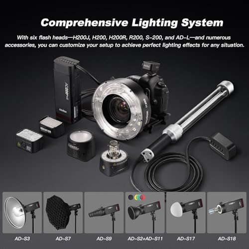 Ficha técnica GODOX AD200ProII Flash de bolsillo actualizado de 200 W 2.4 G 1/512 a plena potencia ajuste de potencia de 10 niveles temperatura de color modo constante ± 100 K - Fernando Cortés