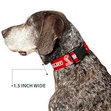 Dog Collar Plastic Clip Shelby Box Logo and Super Snake Cobra Red White 20 to 31 Inches 1.5 Inch Wide - Image 7