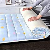 futon pour bebe DISEÑO ERGONÓMICO: colchón de dormitorio de estudiantes antideslizante plegable de tatami grueso de 6 cm, la curva se adapta a la estructura del cuerpo humano, corrección del tatami del colchón, puede mejorar la mayoría de los dolores de espalda causados ​​por el sueño y la rigidez de la espalda, el colchón futón puede dispersar el peso del cuerpo humano.
