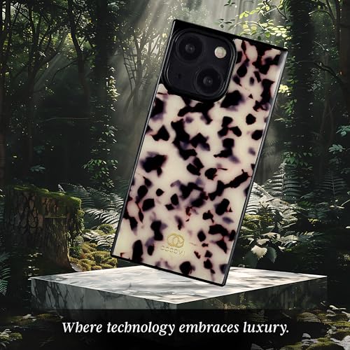 Image of COCOMII Rectangle for iPhone 15 Case, Ivory Tortoiseshell