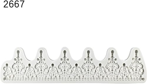 Miniatura 6 de Molde para decoración de pastel de corona, altura de 2.8 pulgadas, tiara de filigrana