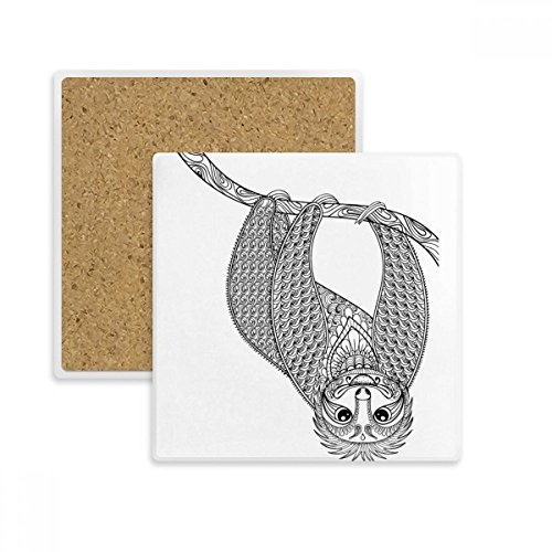 Coaster tasse absorbant pierre dessous de verre carré image multicolore