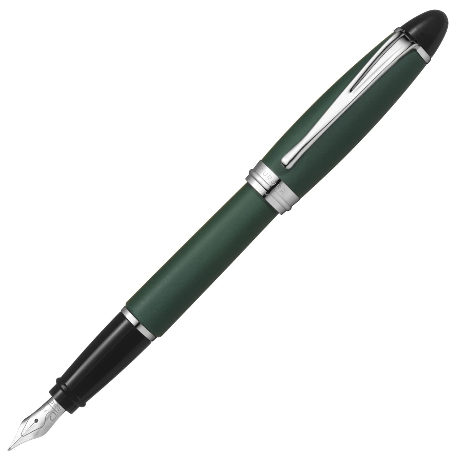 AURORA B10-V M Fountain Pen, Medium Point, Ipsilon, Satin Green, Multi-Use Type, Genuine Import
