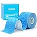 OK TAPE Pro Kinesiology Tape Roll Provide Pain Relief Muscle Sports Athletic Tape Waterproof Non-latex Tape,Blue+Blue 2" wide 16.4 feet long