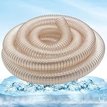 1.2mm PU Dust Collection Hose 10ft Heavy Duty Flex Clear Debris Dust Collector Hose with ClampsDia-4.7inch120mm