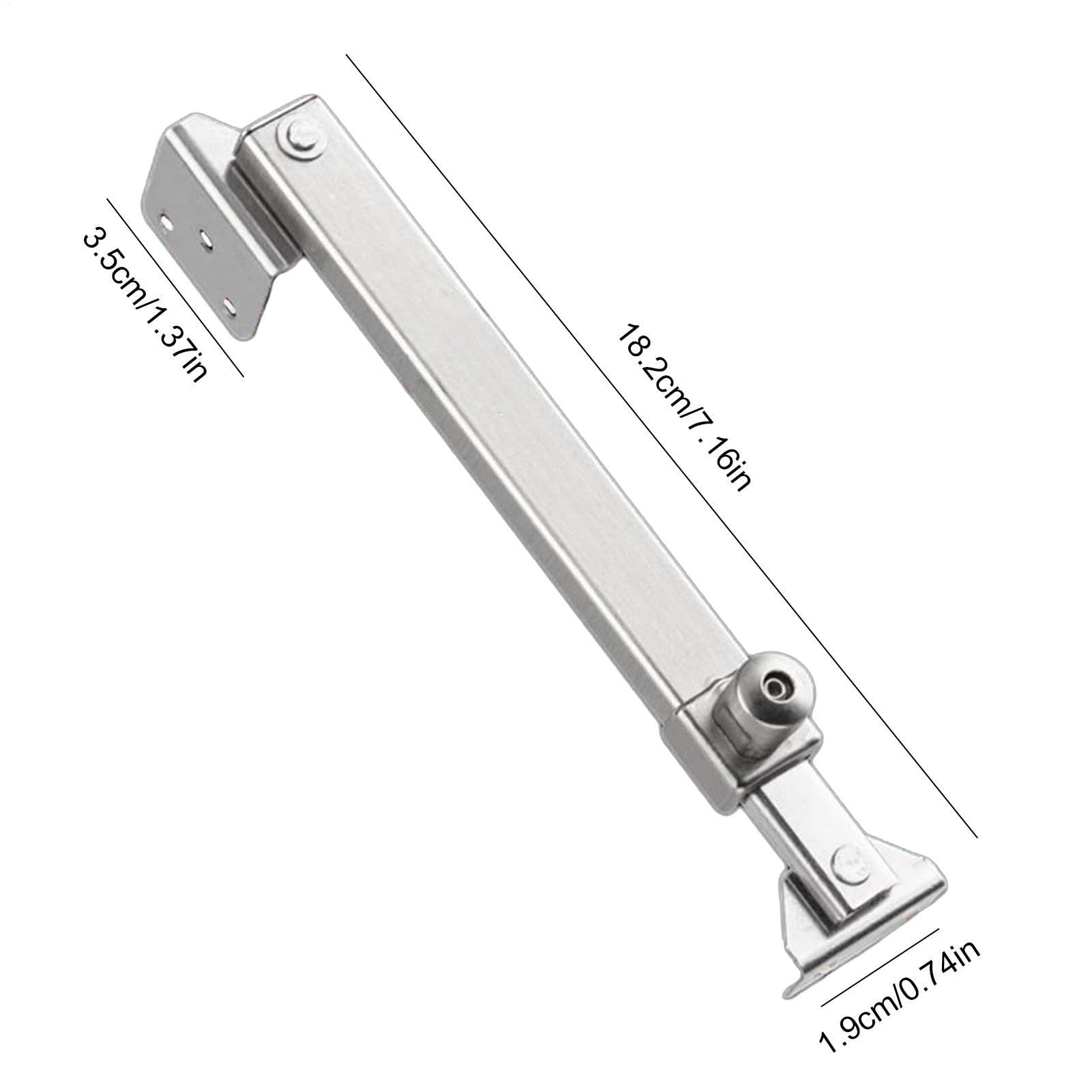 Stainless Steel Window Limiter - Casement Opening Restrictor, Fixed Position Stay | Aluminum Alloy Wind Brace, Childproof Safety Hardware with Adjustable Friction Arm — view 7