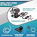 Acquaer Water Transfer Pump DC 12V 1/10HP Portable Electric Water Removal Utility Pump with Switch and Suction Hose Kit, Low Suction Water Removal for RV, Water Beds, Pools, Rain Barrel, Aquariums