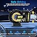 Heads Up Display for Cars, OBD2+GPS Dual System Speedometer with Driving Score & Gesture Control, OBD2 Gauge Display with Tachometer, Water Temp, Volt, Overspeed & Fatigue Driving Alarm