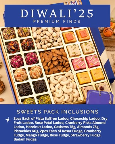 Image of HyperFoods Diwali Gifts for Family and Friends With DryFruit 12 Pcs Ladoo Sweets Gift Diwali Gifts Sweets Gift Dry Fruit Box Cashews Almonds Pistachios Dry Fruits Gift Pack Dryfruits Combo Pack