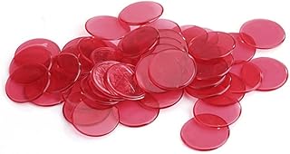Gadpiparty 80pcs Plastic Transparent Magnetic Bingo Chips Math Counters Counting Chips Game Tokens Counters Game Counters Markers Bingo Supply for Game Red