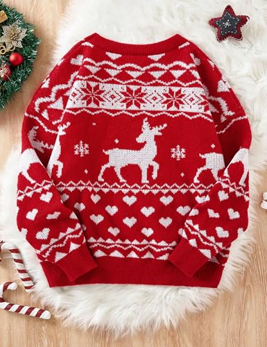 Girl's Sweater Cable Knit Long Sleeves Crew Neck Soft Casual Pullover Sweaters3