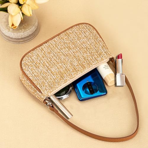 Straw Purse Woven Small Raffia Shoulder Bag for Women Summer Straw Clutch Purse Boho Handbag3