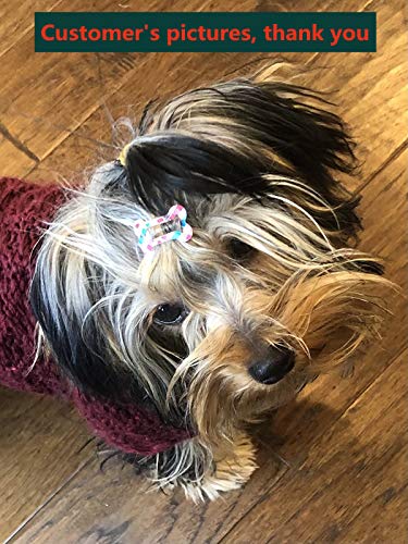 30 Pcs Puppy Cat Dog Hair Clips 1" Min Bone Clips Multicolor Dog Topknot Bows Dog Grooming Bows Pet Supplies Dog Bows Dog Hair Accessories - Image 7