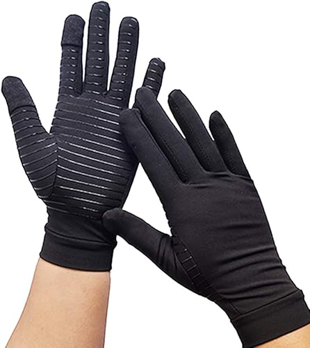 Guantes de compresión para artritis de dedo completo para mujeres y hombres con dedos para pantalla táctil