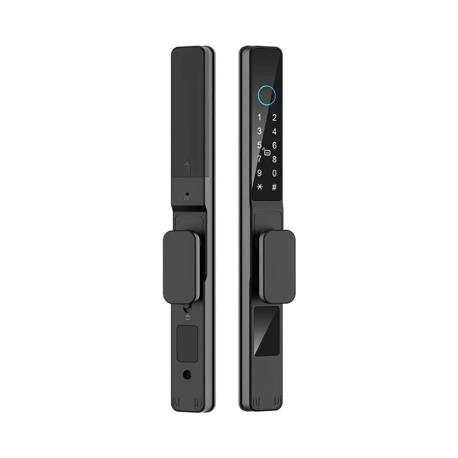 SJHDHDA SJHDHDA Tuya Smartlife APP IP65 Waterproof Smart Fingerprint Password RFID Lock For Push Pull Sliding Framed Glass Door(Black B Tuya 8535) Learned extensively