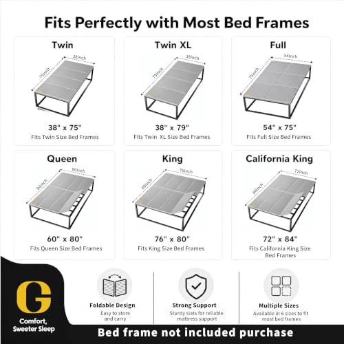 Gzopjccd Heavy-Duty Bunkie Board 10 Millimeters Heavy-Duty Non-Slip, Non-Collapse Bed Frame Support Board, Suitable for Platform Beds, Sofa Beds, Bed Fra Full (54x75'') by Gzopjccd - Used condition - Image 4