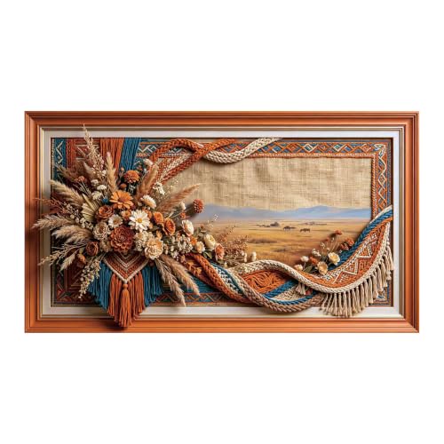 Art mural 3D encadré décoration haut de gamme prairie naturelle