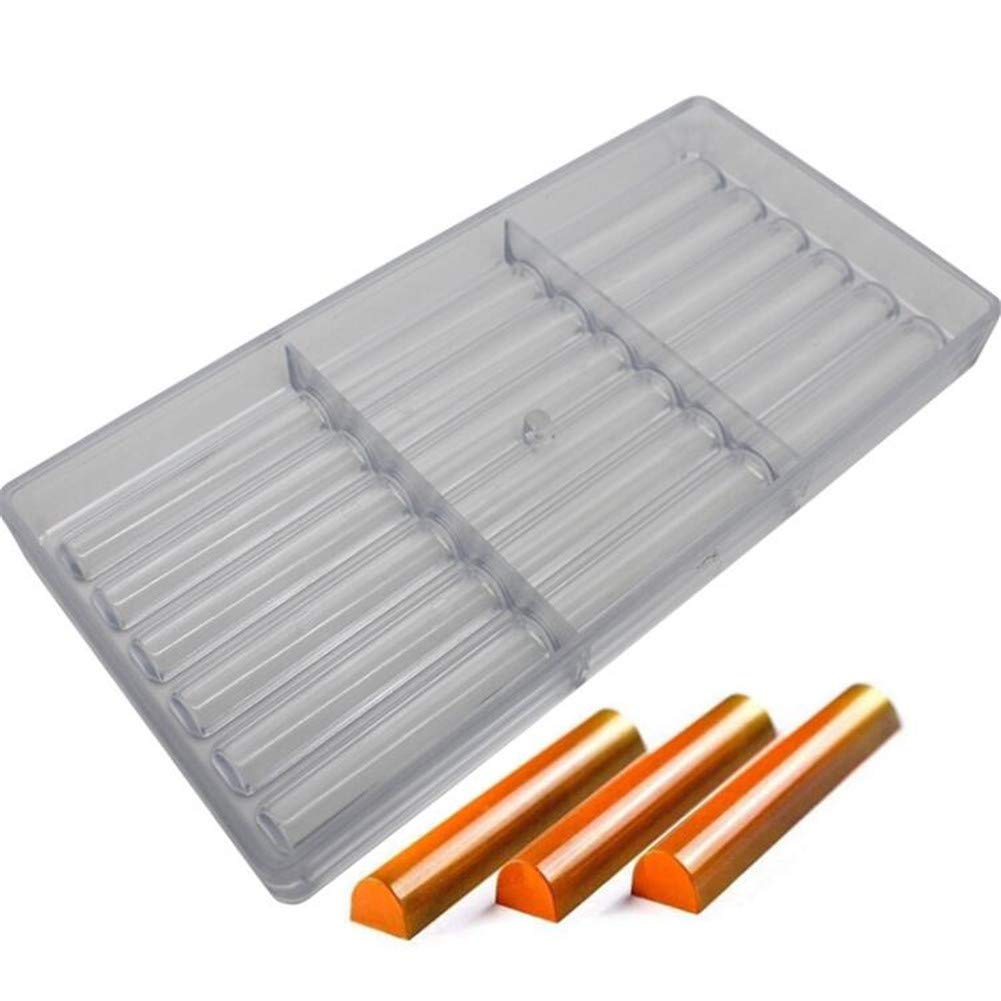 3D Long Stick Christmas Snowflake Chocolate Mold Clear Polycarbonate Chocolate Stick Mould DIY Handmade Maker Ice Muffin Tray Bakeware Pan Confectionery Cake Mould Baking Dish Kitchen Supplies