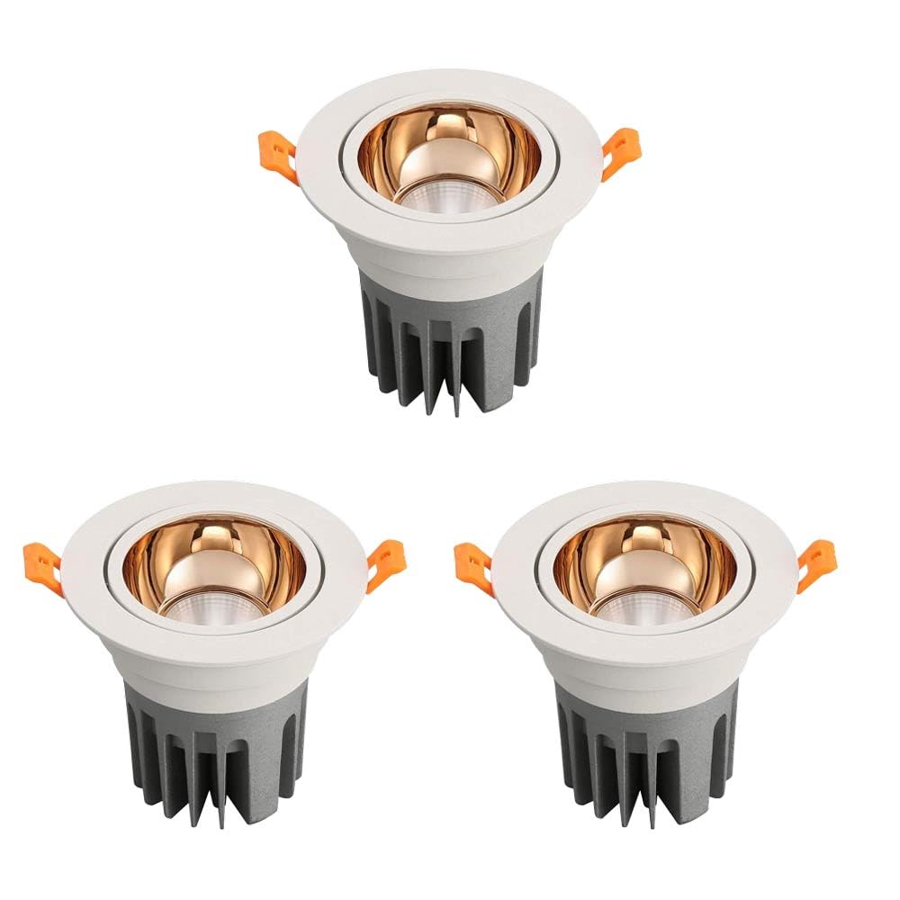 Kit de 3 Focos LED Empotrables para Techo Lámpara de Techo LED de Reemplazo para Iluminación de Pasillos