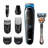 Braun Hair Clippers for Men MGK5245, 7-in-1 Beard Trimmer, Mens Grooming Kit, Cordless & Rechargeable, with Gillette ProGlide Razor