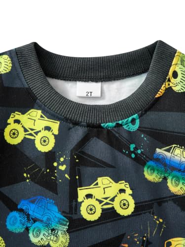 Image of Popshion Toddler Boys Sweatshirt Cotton Lightweight Kids Winter Warm Sweater Crewneck Pullover Tops
