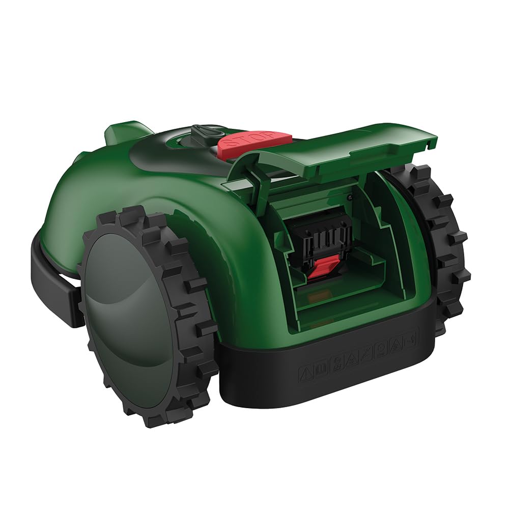 ONLI – Robot cortacésped cámara ON1008V – Altura de Corte 2 a 6 cm, Ancho de Corte 16 cm, función sin Recogida de Hierba, Pendiente 30%