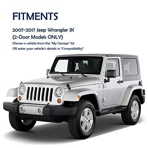 Estribos para Wrangler JK 2 puertas 2007-2017 negro mate miniatura 3
