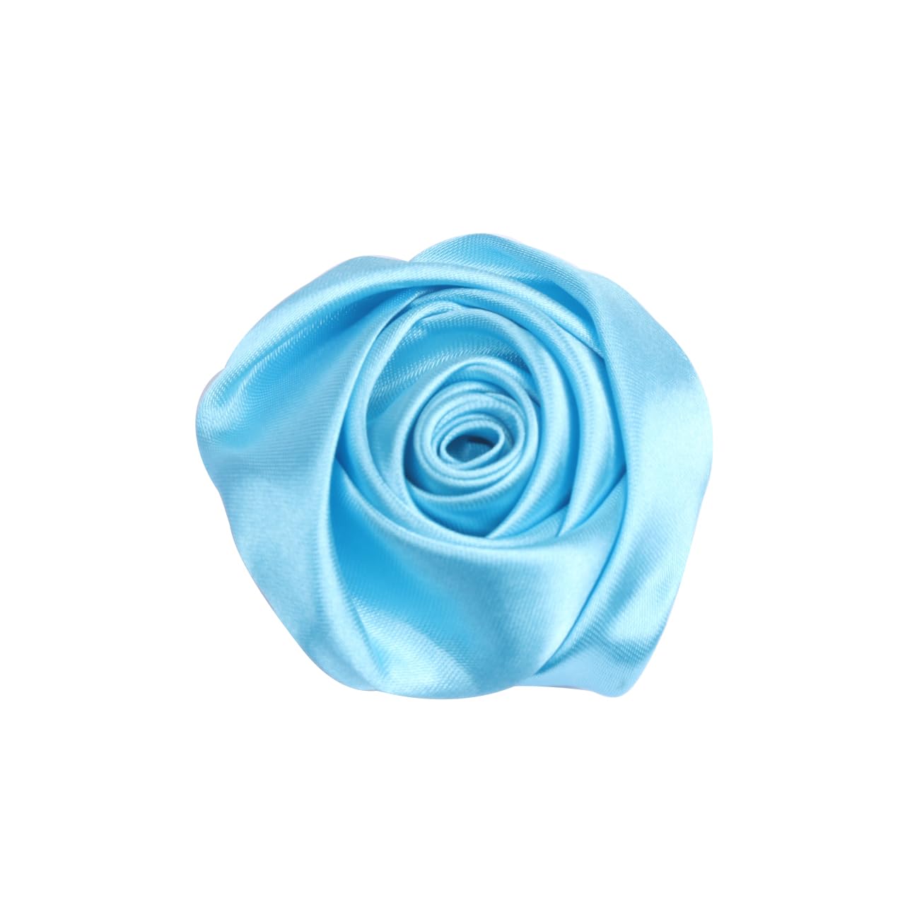 YYCRAFT20 Handmade Fabric Rose Bouquets Flower Satin Rose 2.25"(5.7cm) Craft Headbands Bows Wedding Bride-Blue