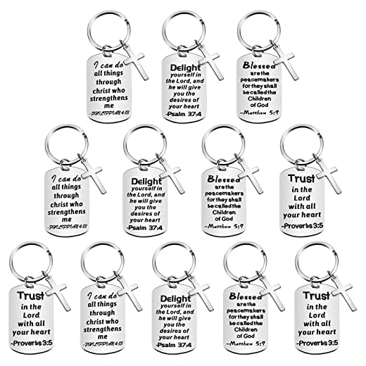 Faith Cross Keychain Set