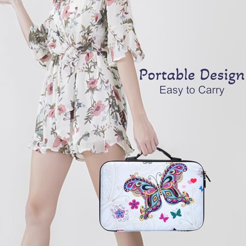 Image of MoeeBtee Diamond Painting Storage Containers, 60 Slots Diamond Painting Accessories and Tools, Diamond Art Organizer Storage Case - Butterfly