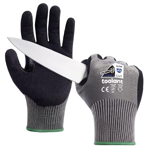 Image of toolant ComfyCut A3 Cut Resistant Work Gloves, ANSI & EN388 Certified Protection with Superior Comfort, Fiberglass-Free, Touchscreen & Flexible Grip, for Fishing, Gardening, DIY, Assembly, XX-Large