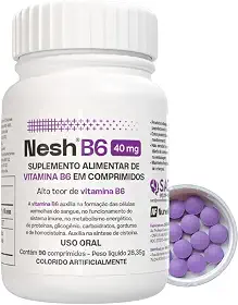 Nesh B6 40mg - Vitamina B6 | Piridoxina - 90 Comprimidos