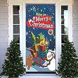 🎄 Detalles sobre la pancarta: El tamaño de la cortina de decoración de fondo para la fiesta de Navidad es de 90 × 185 cm. Nuestras pancartas están hechas de material de poliéster duradero, impresión digital, color brillante, la impresión es brillante y no se desvanece, es liviana y lavable, resistente al desgarro, plegable, reutilizable.