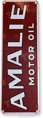 Miniatura 3 de Tinworld Signo de estaño aceite de amalia, retro, gasóleo, metal, decoración, taller, garaje, cueva, A209