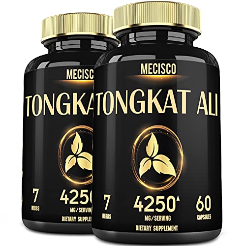 Longjack Tongkat Ali for Men & Women 200:1 Extract 4250mg - 4 Months Supply - 7 High Concentrated Ingredients for Male - Support Energy, Muscle, Stamina