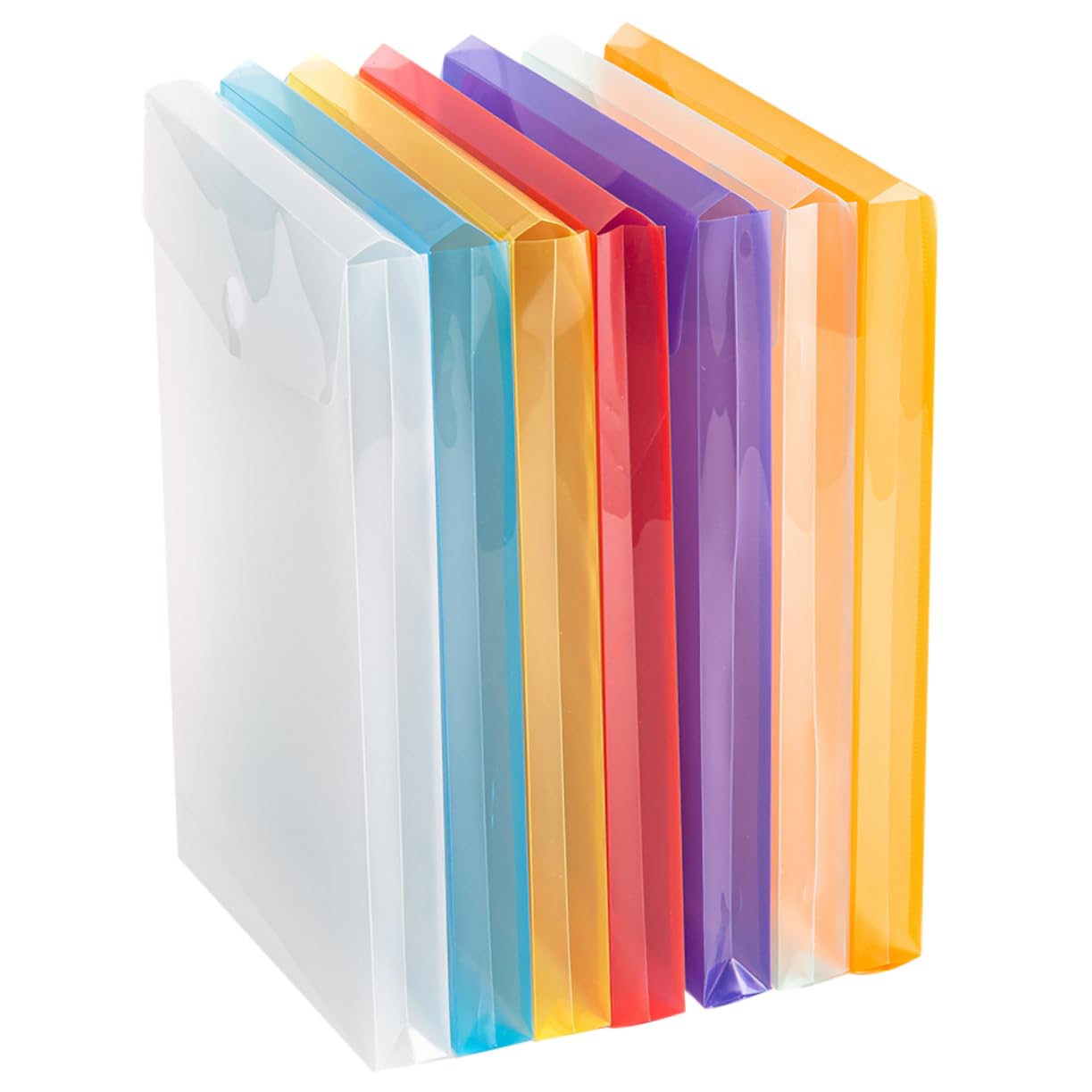 VILLCASE 3 Sätze Aktentasche Dokumententasche Office Sulies Aktenordner Druckknopf A4 Aktentasche Sicheres Kunststoffmaterial 7 Stück * 3