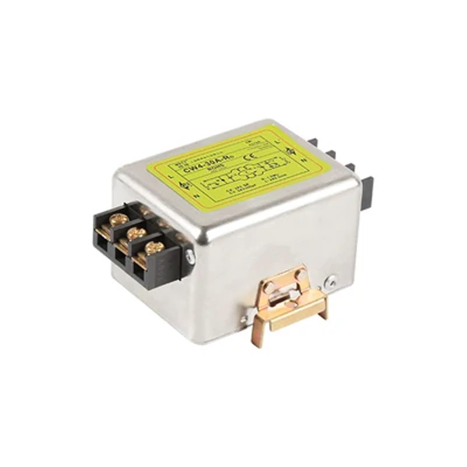 Filtre sur Rail Din 115V 230V, 1 pièce, Filtre d'alimentation for Signal d'impulsion, Anti-interférence EMI, Forte Purification CW4-RD 10A 20A 30A(CW4-30A-RD)