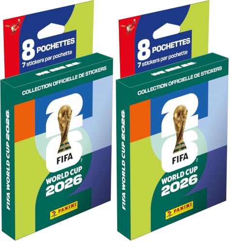 Panini - FIFA World Cup 2026 Cromos - Ecoblister 8 Sobres - Incluye 56 Cromos Mundial 2026 - Colección Oficial Panini (Paquete de 2)