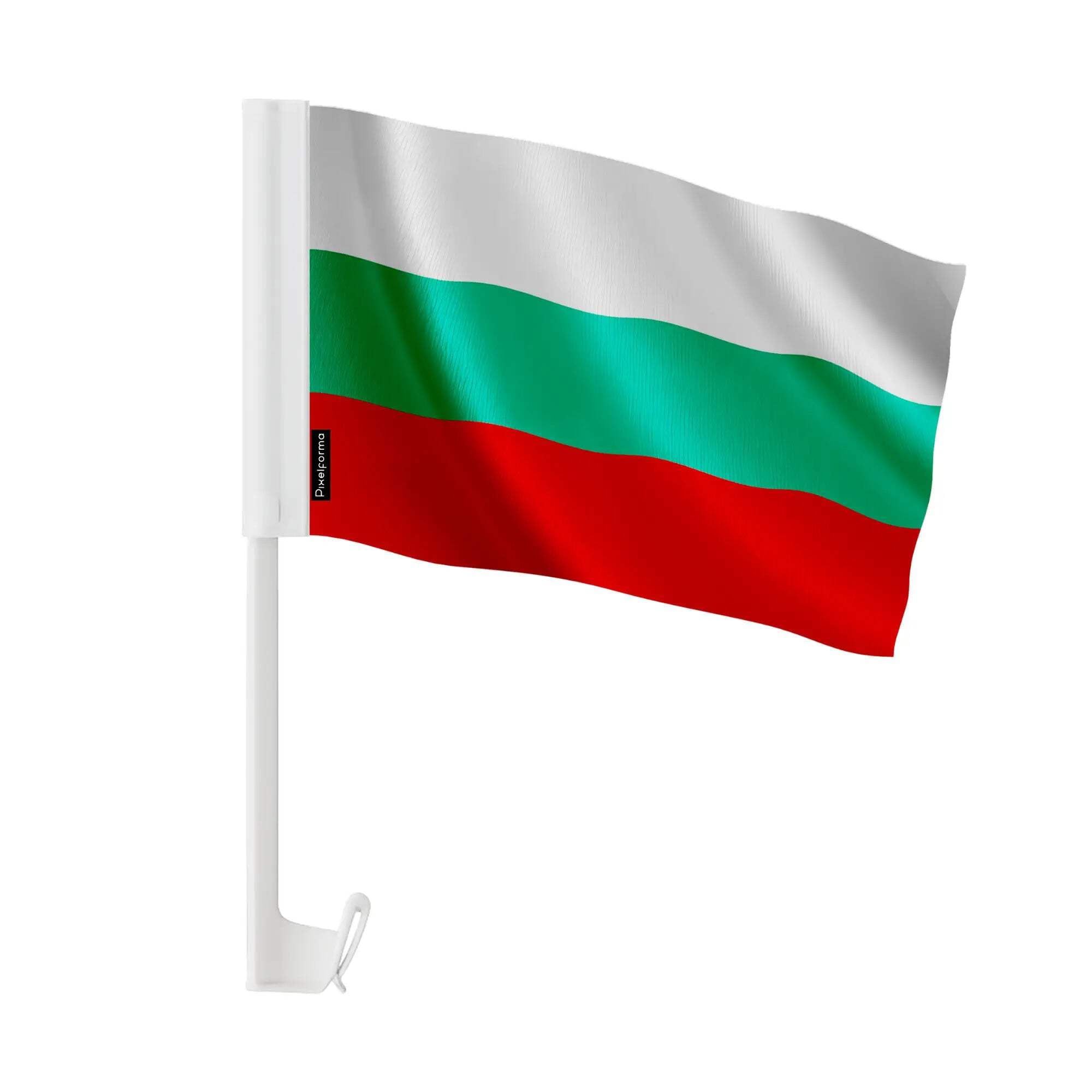 Drapeau voiture Bulgarie en polyester résistant pack de 10 pièces - 3