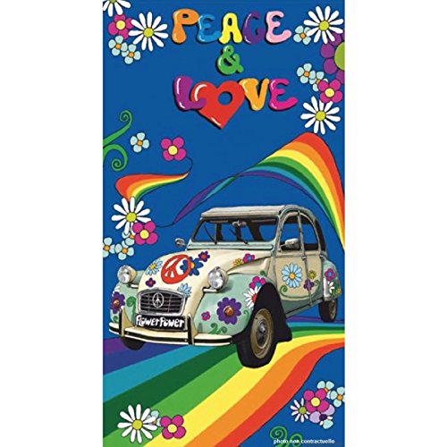 Preisvergleich Produktbild Strandtuch CITROÊN 2 CV Flower 95 x 175 cm