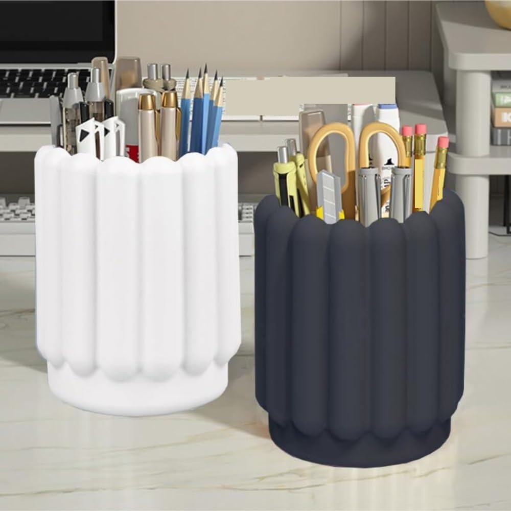 Stiftehalter Vielseitiger Runder Schreibtisch-Stifthalter, Geeignet For Heimbüro Und Schule Schreibtischorganizer(White)