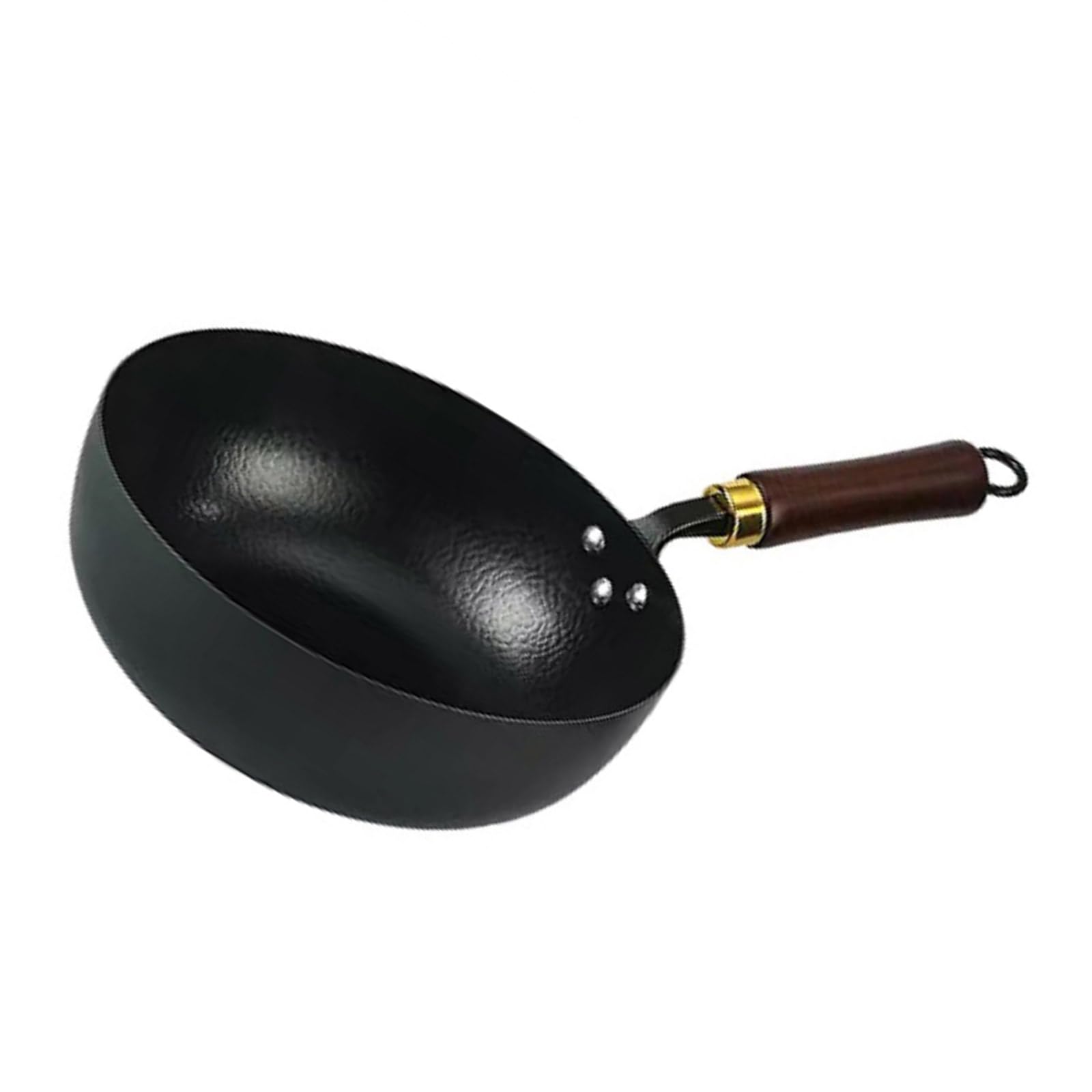XAGMODSHN Padella professionale in acciaio carbonio con fondo da 24 cm per riscaldamento rapido, soffritto e preparazione dei pasti in famiglia, padelle con finiture lisce