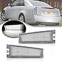 NSLUMO LED License Plate Light Assembly for 2008 2009 2010 Cadillac CTS CTS-V Sedan, OEM Number Plate Lamp Replacement 6000K Xenon White 18-SMD Error Free Led Tag Light Kit