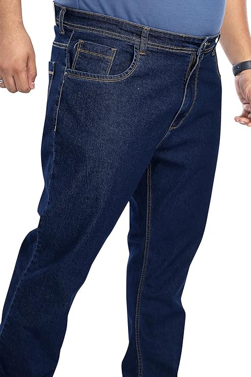 Image of Pluss Tribe - Plus Size Jeans for Men - Denim Jeans - Ideal for Casual, Office Available Sizes : 40 to 52