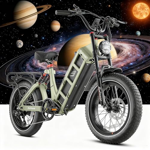 Image of 2026 Eahora 5400W Juliet Pro 2 Electric Bike for Adults 43MPH Dual Motor 70Ah Ebike 200Miles Long Range Electric Bicycle, 20'' Fat Tire Full Suspension Electric Mountain Bike for Commuting /Delivery